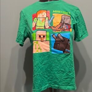 Mind Craft Unisex Green Minecraft Graphic Tee Short Sleeve